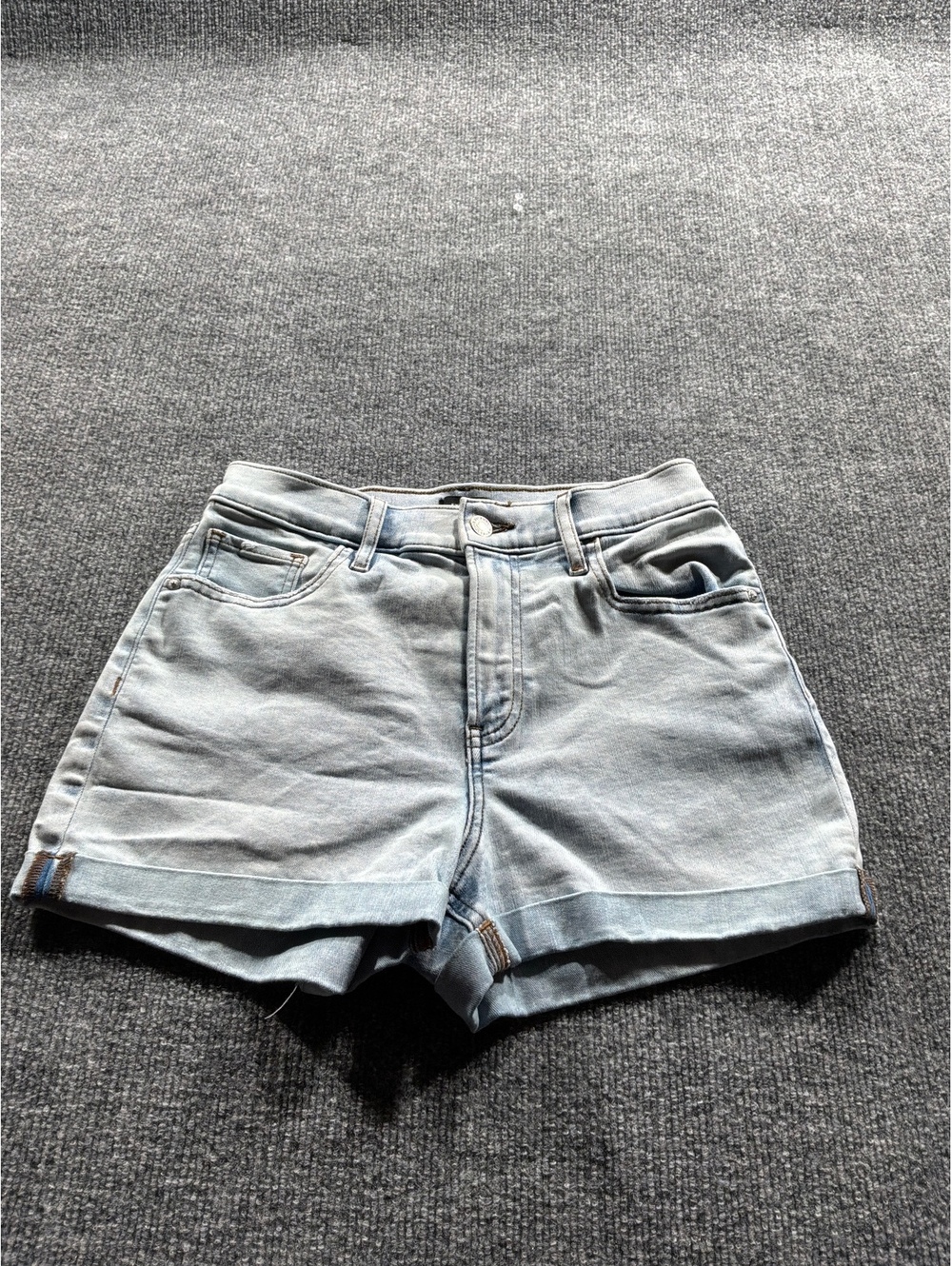 Express Light Wash Denim Shortie High Rise Women's Shorts Size 2